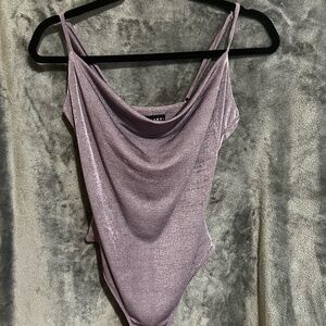 Sparkly Purple Slink Body Suit